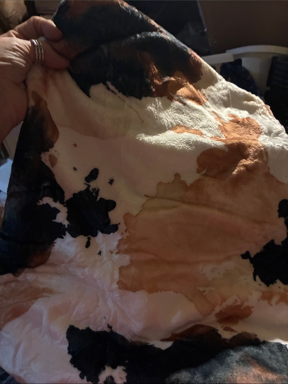 50”x60” cow print throw